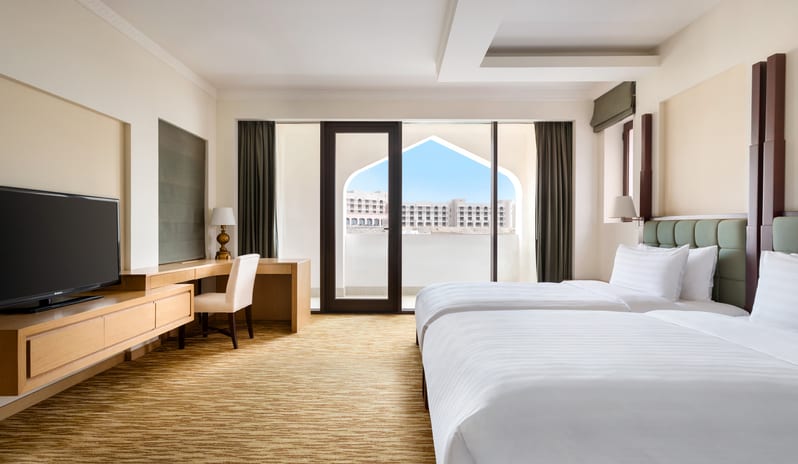 Bedroom at Hilton Muscat Al Bandar Hotel in Middle East Holiday by Kenwood Travel